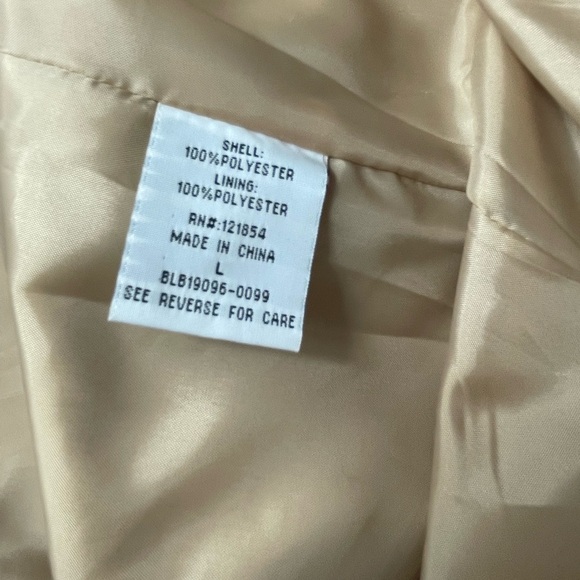 Totes Women's Tan Hooded Trench Coat, Detachable Hood, Size Large - Picture 5 of 7